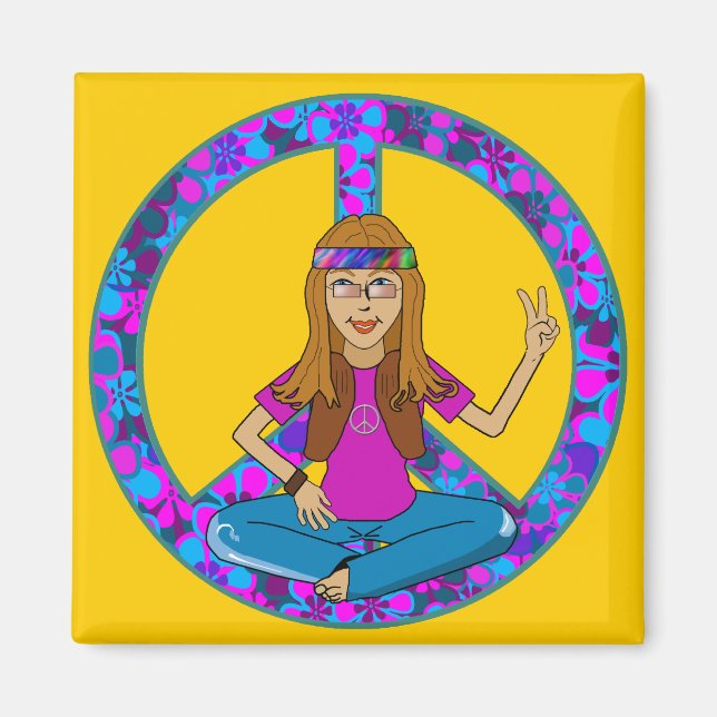 Hippie Chick Magnet (Front)