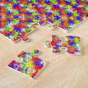 Hippie Colors Mandala Pattern Jigsaw Puzzle