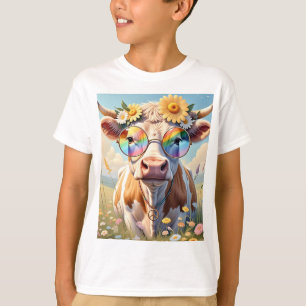 Hippie Cow 🐄✌️ Moo-d of Love T-Shirt