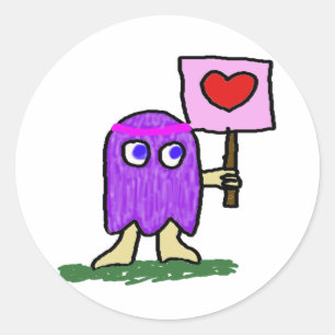 Hippie Dippy Love Classic Round Sticker