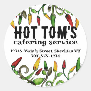 hippie doodle piment chaud coller étiquette cadeau