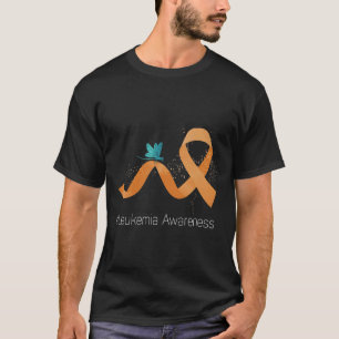 Hippie Dragonfly Orange Ribbon Leukaemia Awareness T-Shirt