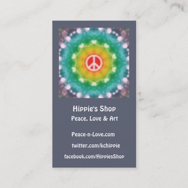 Hippie Dream Custom Business Cards (Front)