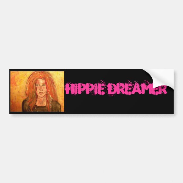 Hippie Dreamer Bumper Sticker (Front)