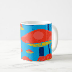 Hippie Dreamy Retro Vibe Enchanting Mushrooms Coffee Mug