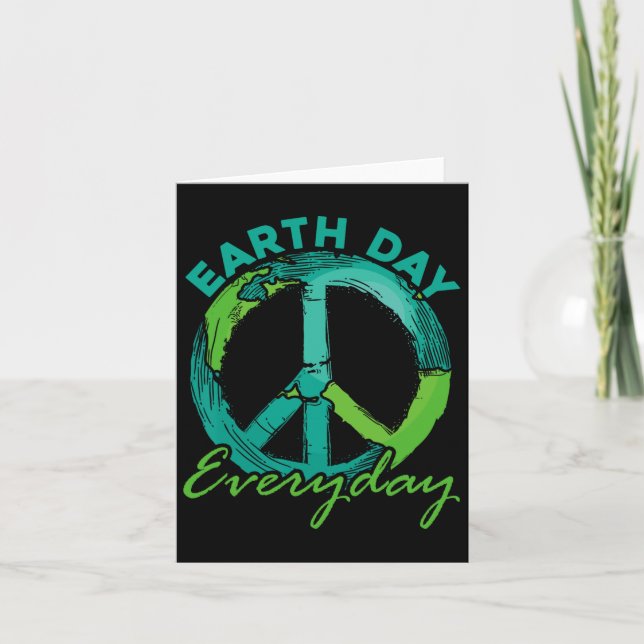 Hippie Earth Day  Card (Front)