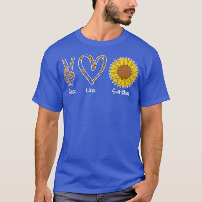 Hippie Florist Floral Flower Peace Love Sunshine T-Shirt (Front)