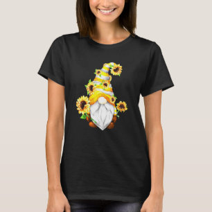 Hippie Flower Gnomie For Women With Unique Sunflow T-Shirt