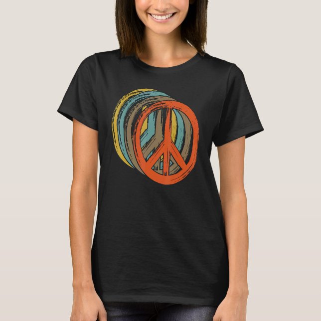 Hippie Flower Peace Love Happy Soul 12 T-Shirt (Front)