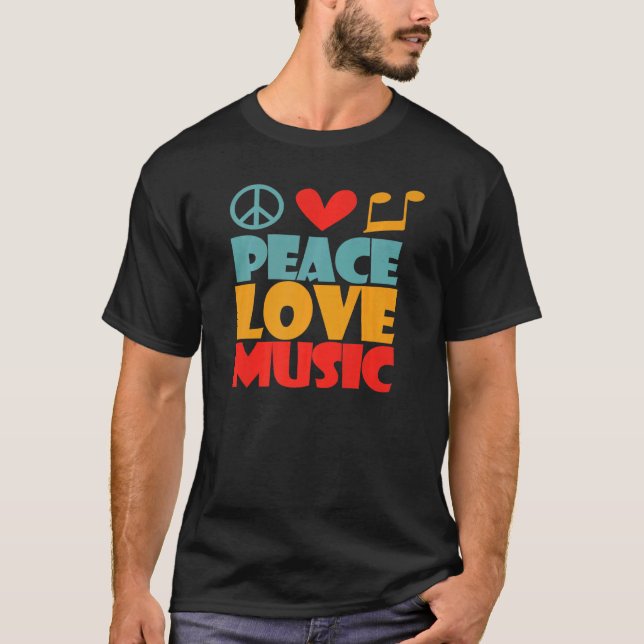 Hippie Flower Peace Love Happy Soul  1 T-Shirt (Front)