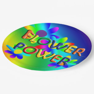 Hippie Flower Power Party Plates