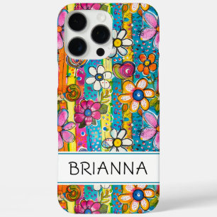 Hippie Flower Power Personalized iPhone 16 Pro Max Case