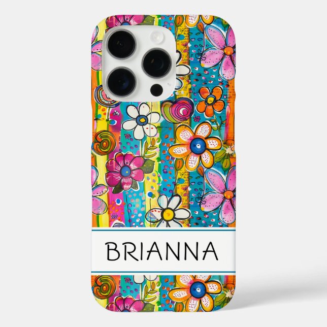 Hippie Flower Power Personalized Case-Mate iPhone Case (Back)