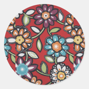 hippie flower stickers