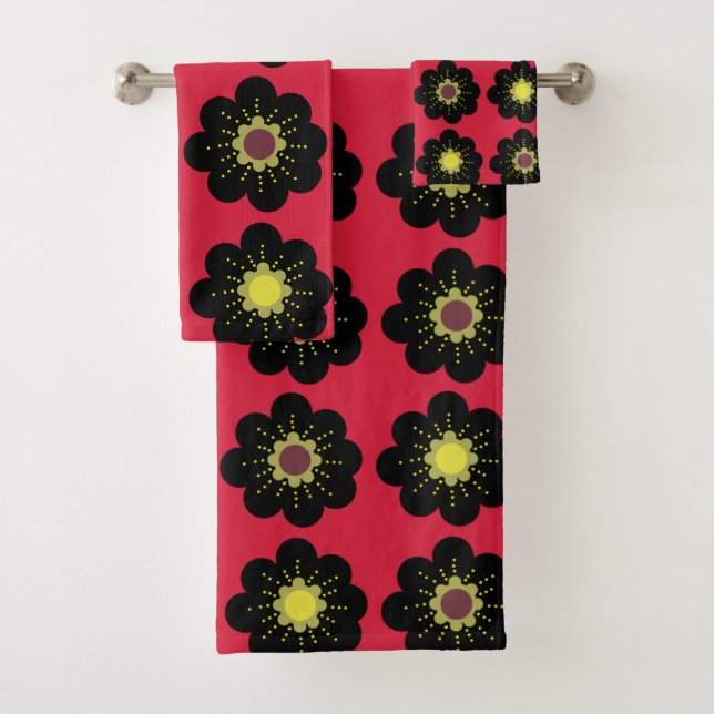 Hippie Flowers  Bath Towel Set (Insitu)