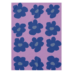 Hippie Flowers Blue  Tablecloth