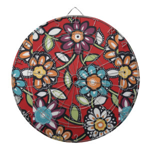 hippie flowers dartboard