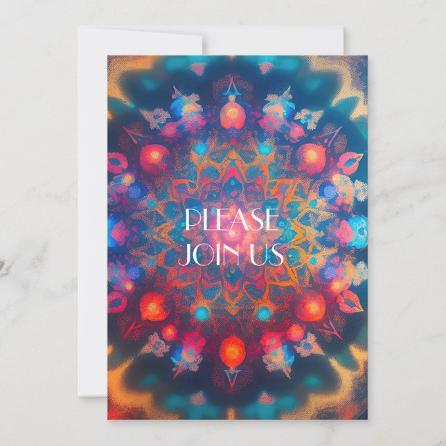 HIPPIE FRACTAL SPECTACULAR INVITATION (Front)