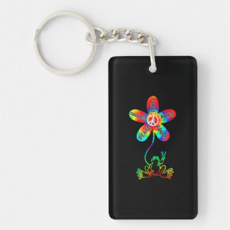 Hippie Frog Paix Aimer Espoir Courage Tie Dye Paix