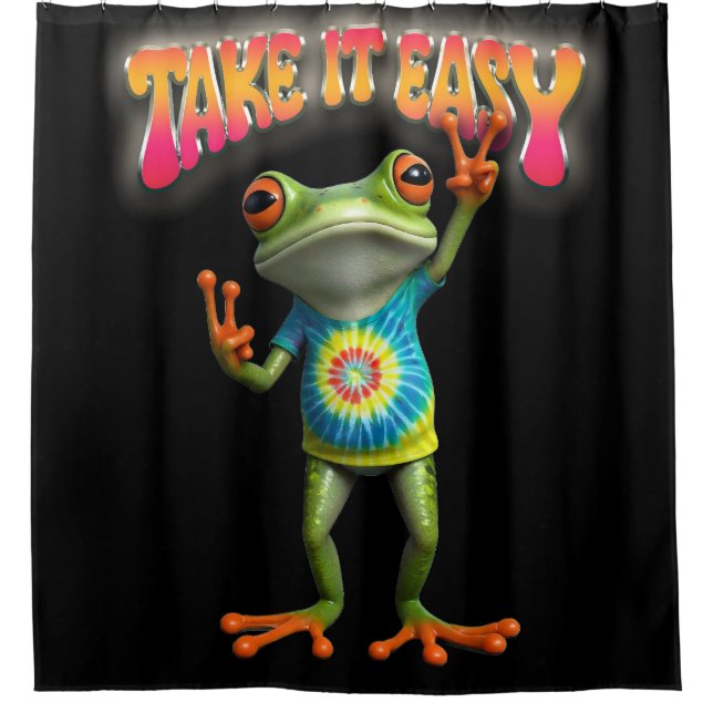 Hippie Frog Take it Easy Fun Colourful  (Front)