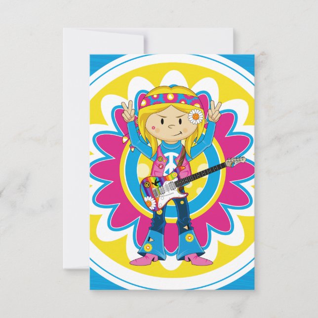 Hippie Girl with Guitar (Front)