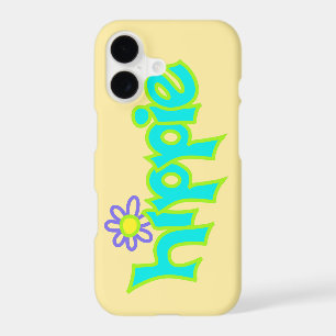 Hippie Graphic Turquoise Lime Green Word Art