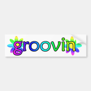 Hippie Groovin Bumper Sticker