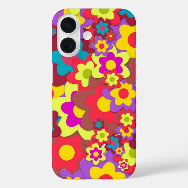 HIPPIE GROOVY FLOWERS IPHONE OTTER BOX CASE (Back)