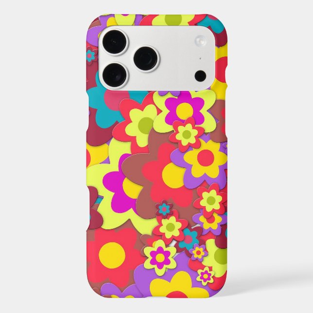 HIPPIE GROOVY FLOWERS IPHONE OTTER BOX CASE PRO  (Verso)