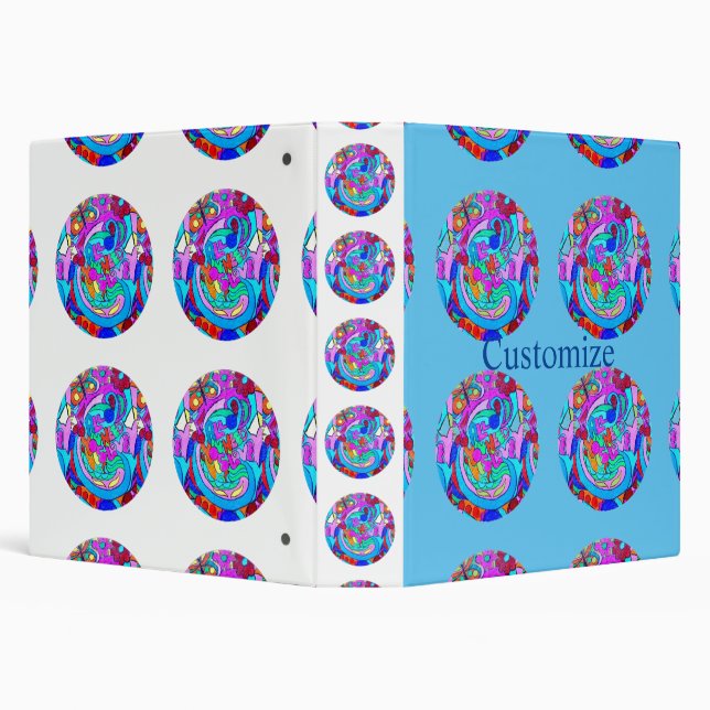 hippie groovy love circle binder (Background)