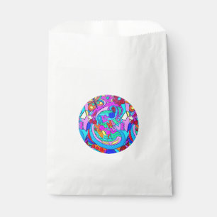 hippie groovy love circle favour bag