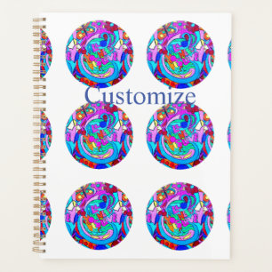 hippie groovy love circles planner