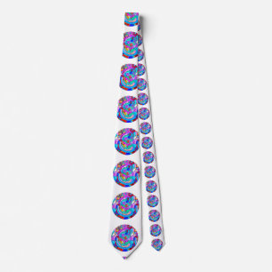 hippie groovy love circles tie