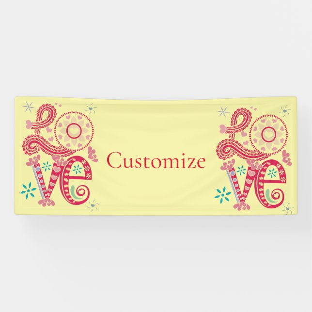 Hippie Groovy Love Sign Thunder_Cove (Horizontal)