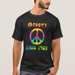 Hippie Groovy Peace Sign Since 1963 55th Birthday T-Shirt