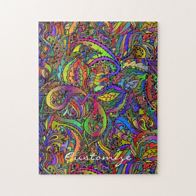 Hippie Groovy Psychedelic Design Thunder_Cove Jigsaw Puzzle (Vertical)