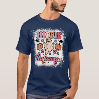 Hippie Halloween 70 s Vibes Shirt Funny Cute Ghost