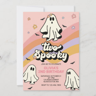 Hippie Halloween Deux Invitation Éffrayante Annive