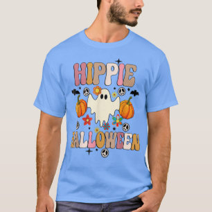 Hippie Halloween Ghost 60s 70s Costume Groovy Spoo T-Shirt