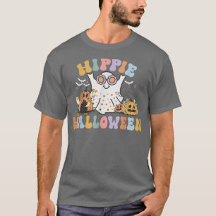 Hippie Halloween Ghost 60s 70s Costume Groovy Spoo T-Shirt