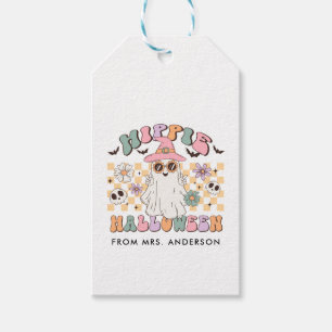 Hippie Halloween Groovy Retro Gift Tags