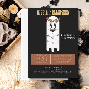 Hippie Halloween Invitation fantôme