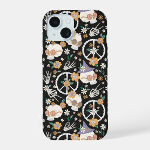 Hippie Halloween Skulls et Fleurs Motif