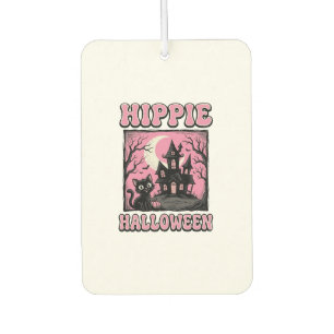 Hippie Halloween Vintage Haunted House Cat Shirt_1 Air Freshener