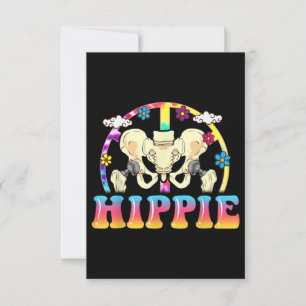 Hippie Hip Replacement Joint Surgery Funny Card