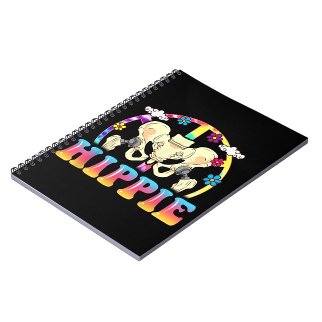 Hippie Hip Replacement Joint Surgery Funny Notebook (Left Side)