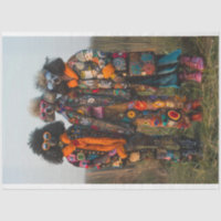 Hippie Hipster Standard Poodle Sisters Decoupage