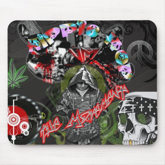 Hippie Hop Mouse Pad (Front)