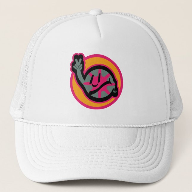 HIPPIE ICON flowers FACE 2023 BY MASANSER Trucker Hat (Front)