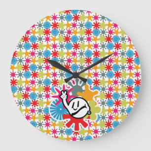 HIPPIE ICON lines ver 2023 BY MASANSER Large Clock